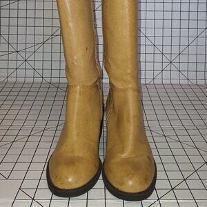 Cognac Knee Hgh Boots